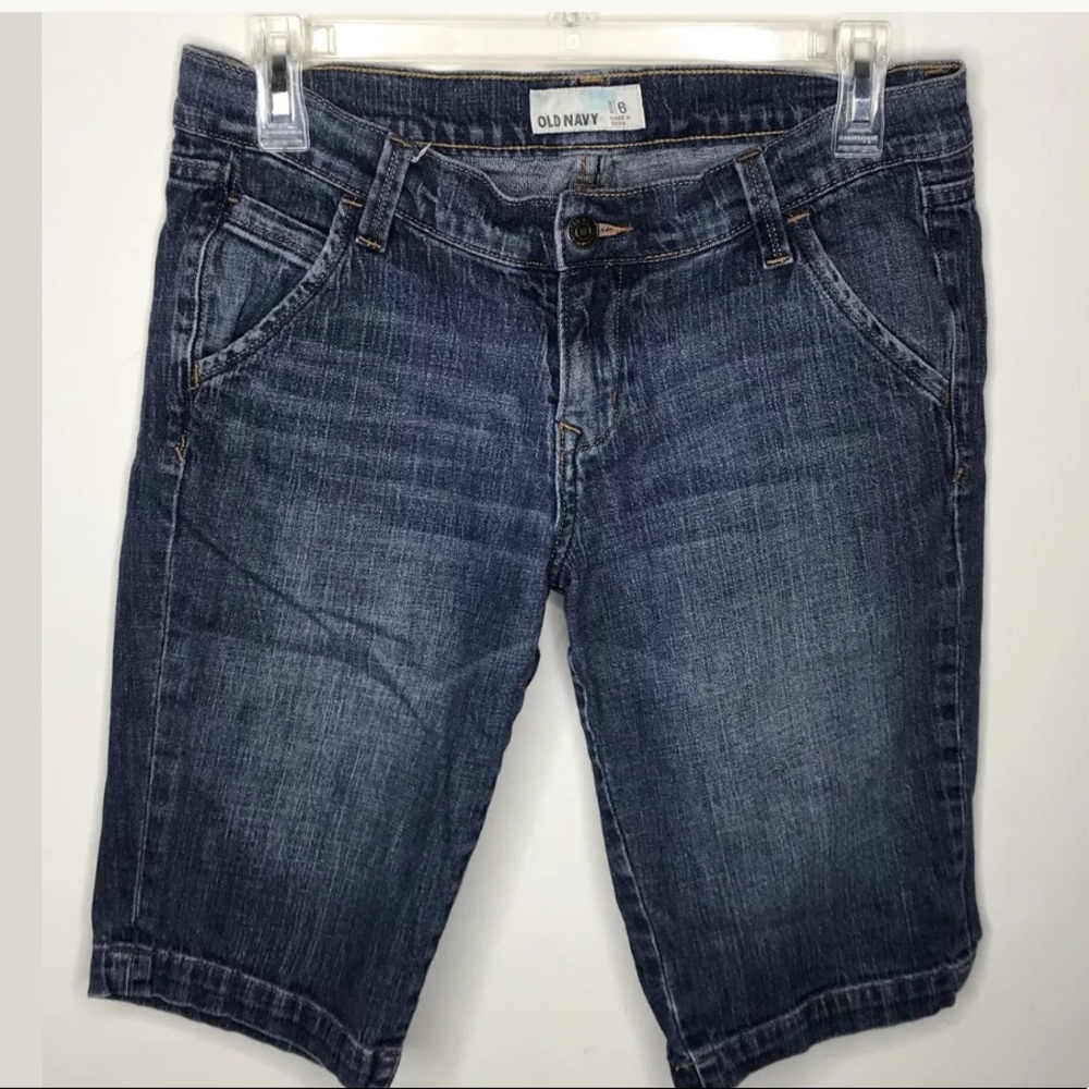 Womens Old Navy Cropped Capri Jean Shorts Pants 6